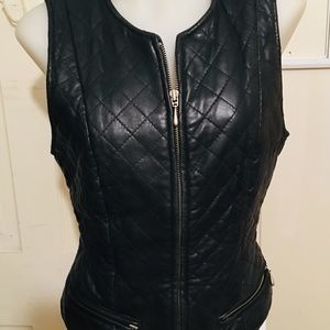 Limited Vintage Leather Vest - S Black Leather